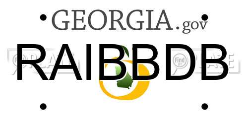 RAIBBDB Georgia License Plate