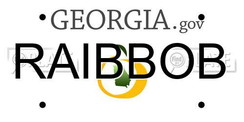 RAIBBOB Georgia License Plate