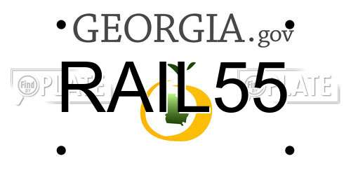 RAIL55 Georgia License Plate