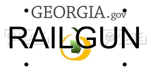 RAILGUN Georgia License Plate