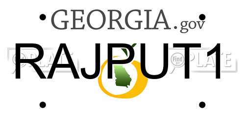 RAJPUT1 Georgia License Plate