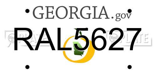 RAL5627 Georgia License Plate