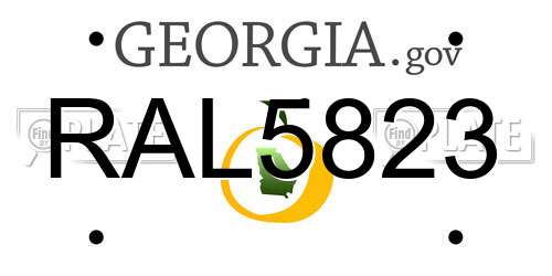 RAL5823 Georgia License Plate