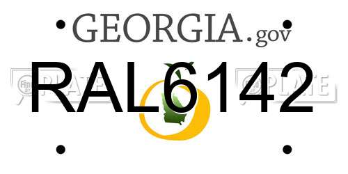 RAL6142 Georgia License Plate