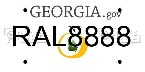 RAL8888 Georgia License Plate