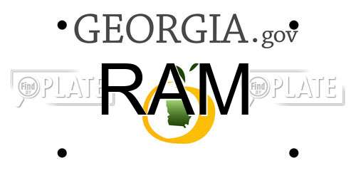 RAM Georgia License Plate