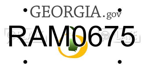 RAM0675 Georgia License Plate