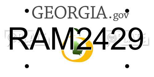 RAM2429 Georgia License Plate