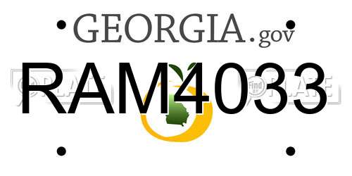 RAM4033 Georgia License Plate