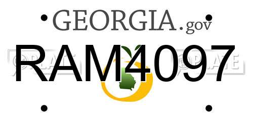 RAM4097 Georgia License Plate