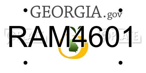 RAM4601 Georgia License Plate