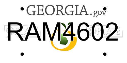 RAM4602 Georgia License Plate