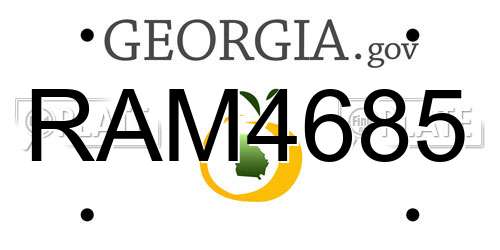 RAM4685 Georgia License Plate