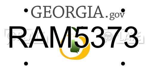 RAM5373 Georgia License Plate
