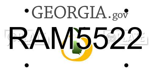 RAM5522 Georgia License Plate