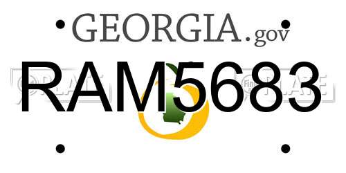 RAM5683 Georgia License Plate