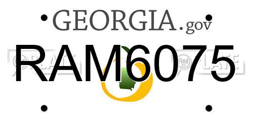 RAM6075 Georgia License Plate