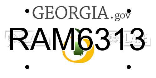 RAM6313 Georgia License Plate