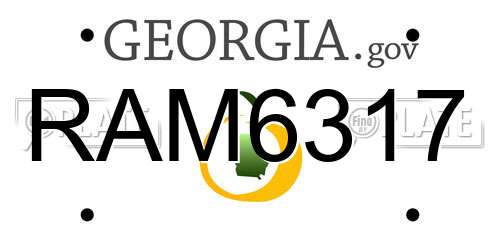 RAM6317 Georgia License Plate