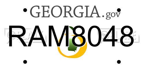 RAM8048 Georgia License Plate