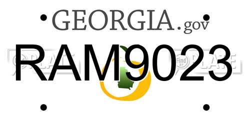 RAM9023 Georgia License Plate