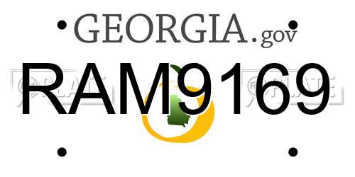 RAM9169 Georgia License Plate