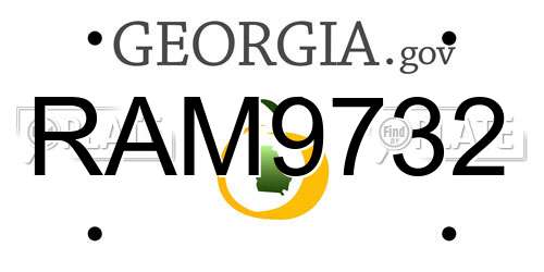 RAM9732 Georgia License Plate