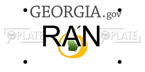 RAN Georgia License Plate