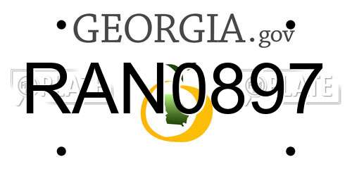 RAN0897 Georgia License Plate