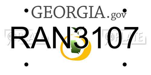 RAN3107 Georgia License Plate