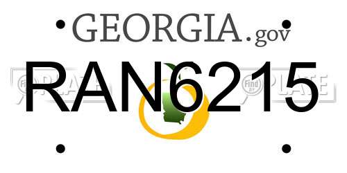 RAN6215 Georgia License Plate