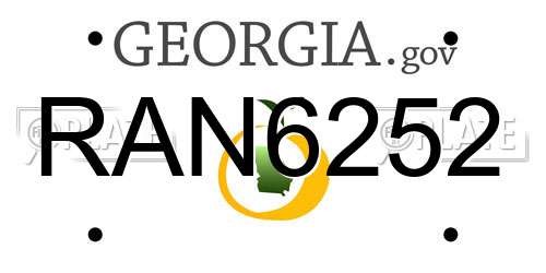 RAN6252 Georgia License Plate