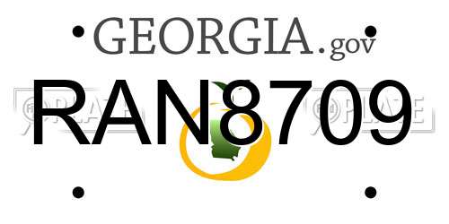 RAN8709 Georgia License Plate