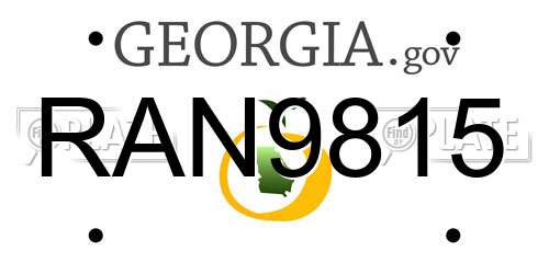 RAN9815 Georgia License Plate