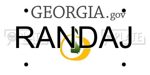 RANDAJ Georgia License Plate