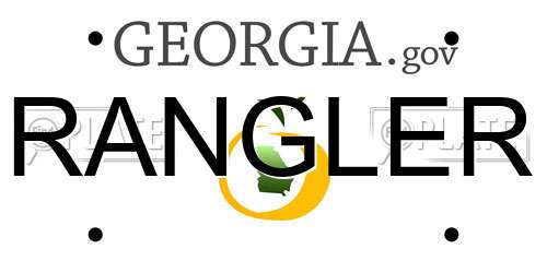 RANGLER Georgia License Plate