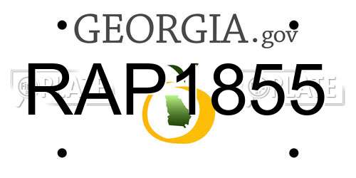 RAP1855 Georgia License Plate