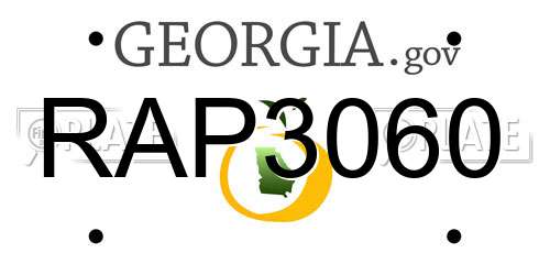 RAP3060 Georgia License Plate