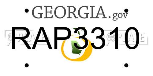 RAP3310 Georgia License Plate