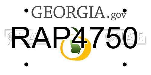 RAP4750 Georgia License Plate