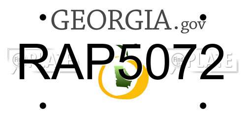RAP5072 Georgia License Plate