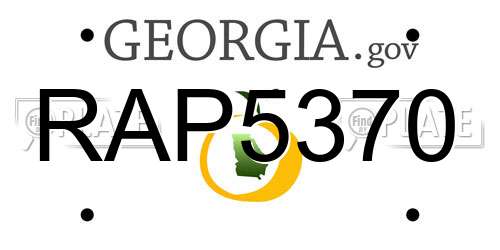 RAP5370 Georgia License Plate