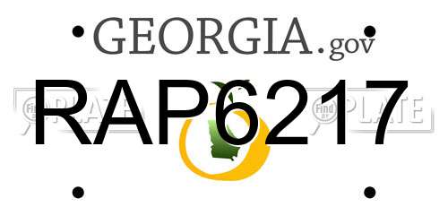 RAP6217 Georgia License Plate