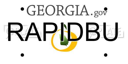 RAPIDBU Georgia License Plate