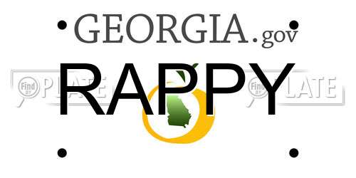 RAPPY Georgia License Plate