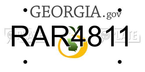 RAR4811 Georgia License Plate