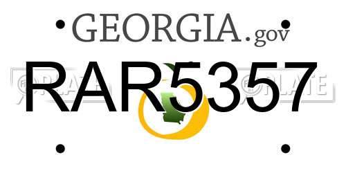 RAR5357 Georgia License Plate