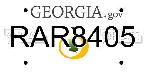 RAR8405 Georgia License Plate