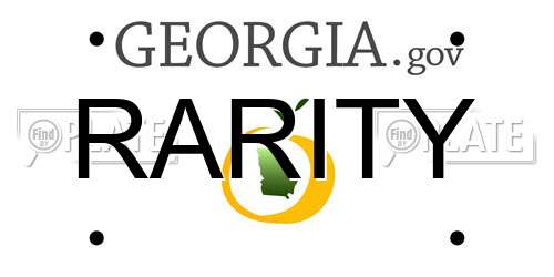 RARITY Georgia License Plate