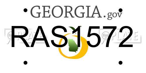 RAS1572 Georgia License Plate